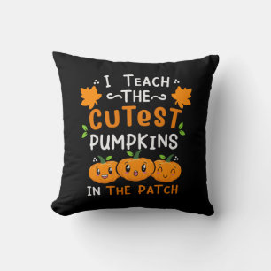 Cojín Decorativo Halloween Teacher Cutest Pumpkins Cumpleaños