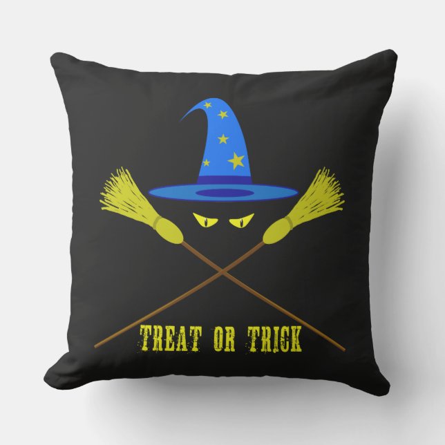 Cojín Decorativo Halloween Trick O Trick Black (Anverso)