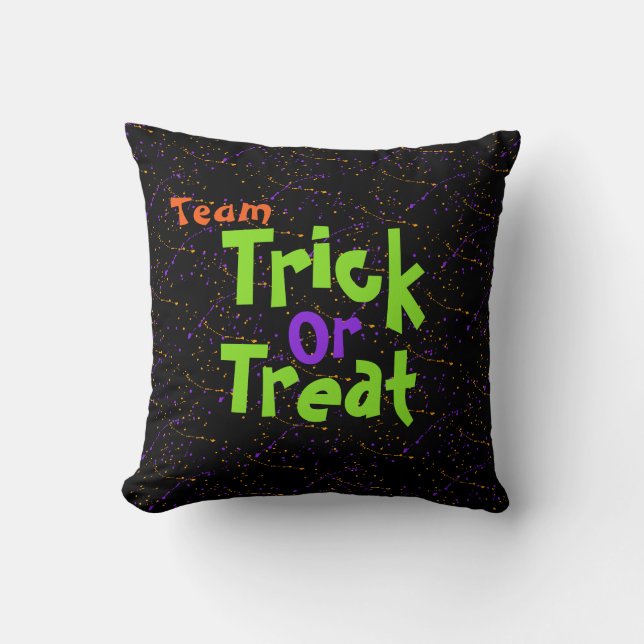 Cojín Decorativo Halloween / Truco o truco / (Anverso)