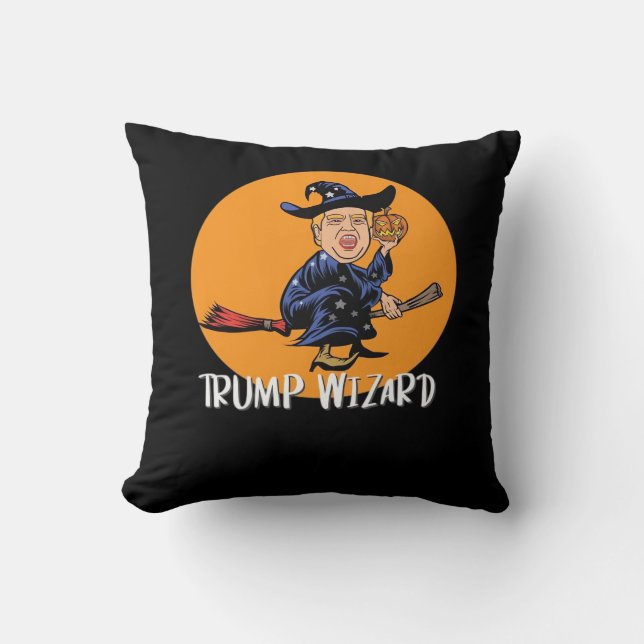 Cojín Decorativo Halloween Ttrump Wizard Funny Classic (Anverso)