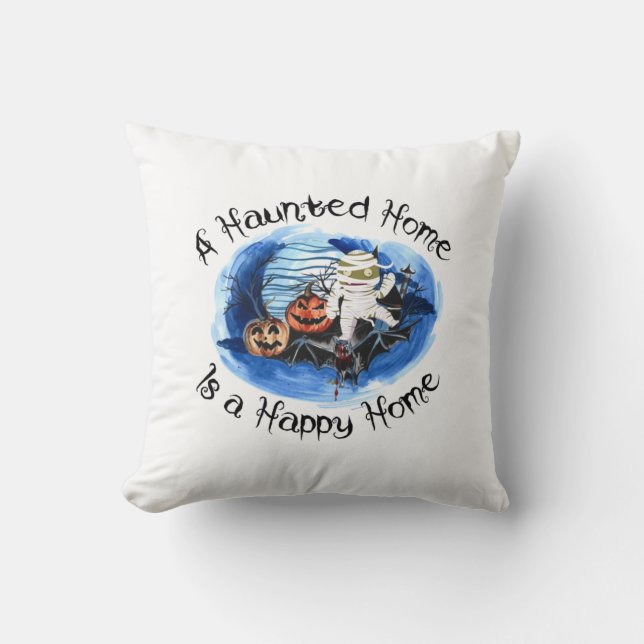 Cojín Decorativo Halloween Un Hogar Amarrado Es Un Hogar Feliz (Anverso)
