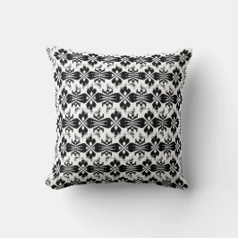 Cojín Decorativo Hälsingemönster - Pillow - Schablon Ornament Black