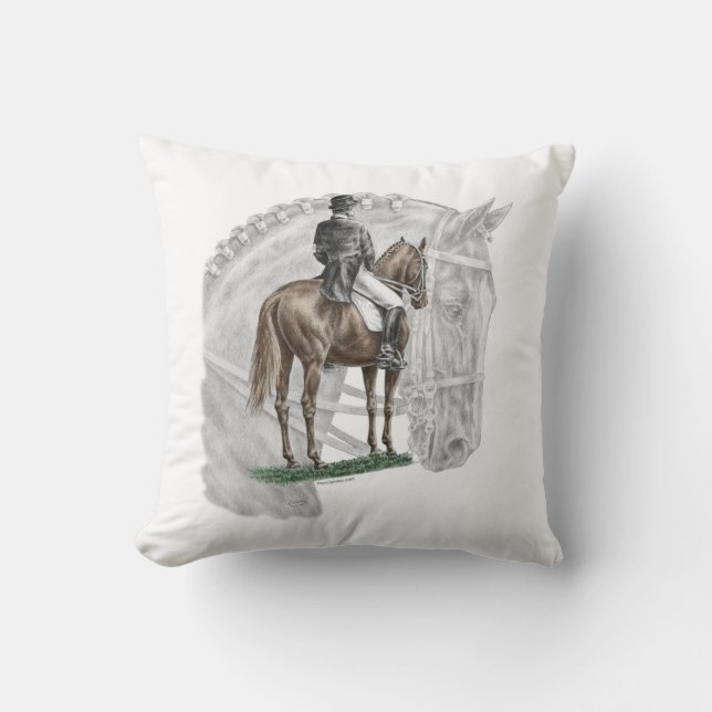 Cojín Decorativo Halt Salute Dressage Horse (Anverso)