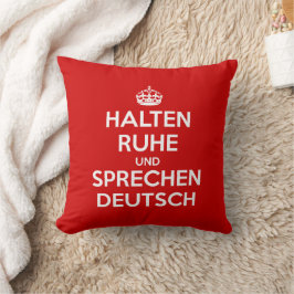 Cojín Decorativo Halten Ruhe und Sprechen Deutsch