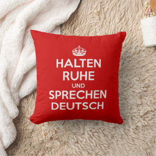 Cojín Decorativo Halten Ruhe und Sprechen Deutsch