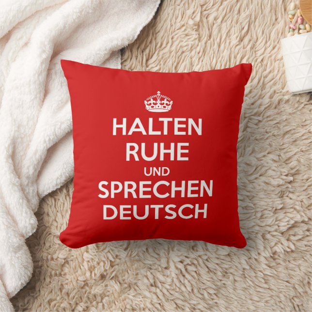 Cojín Decorativo Halten Ruhe und Sprechen Deutsch (Manta)