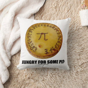 Cojín Decorativo ¿Hambriento de Pi? (Pi en el humor de pastel horne