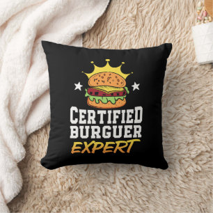 Cojín Decorativo Hamburguesa Experta en hamburguesa certificada