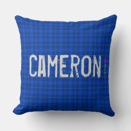 Cojín Decorativo HAMbWG Vanity Pillow - Añadir nombre - Blue Plaid