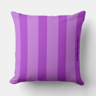 Cojín Decorativo HAMbWG Vanity Pillow - Añadir nombre - Purple Stri