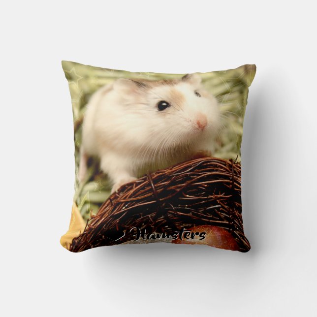 Cojín Decorativo Hammyville - Cute Hamster (Anverso)
