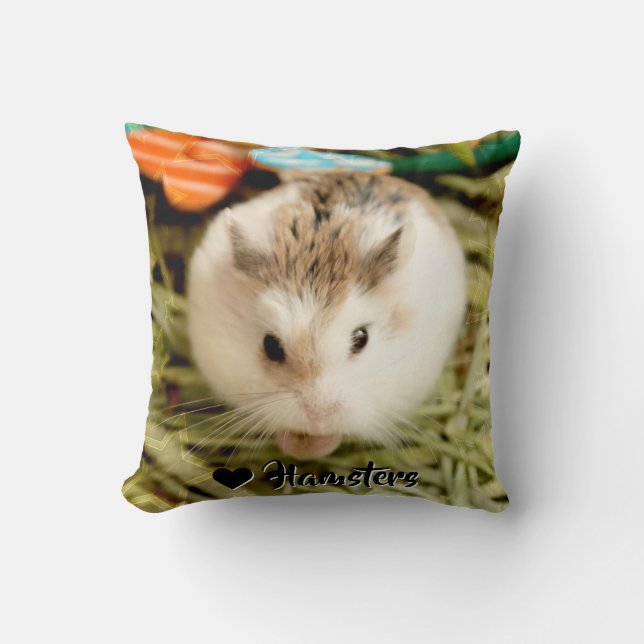 Cojín Decorativo Hammyville - Cute Hamster (Anverso)