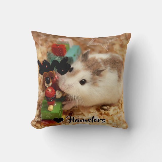 Cojín Decorativo Hammyville - Cute Hamster (Anverso)
