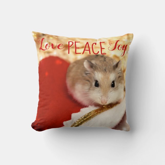 Cojín Decorativo Hammyville - día de fiesta del hámster (Anverso)