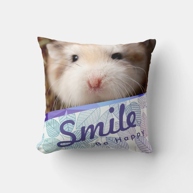 Cojín Decorativo Hammyville - Diseño Geo de Cute Hamster (Anverso)