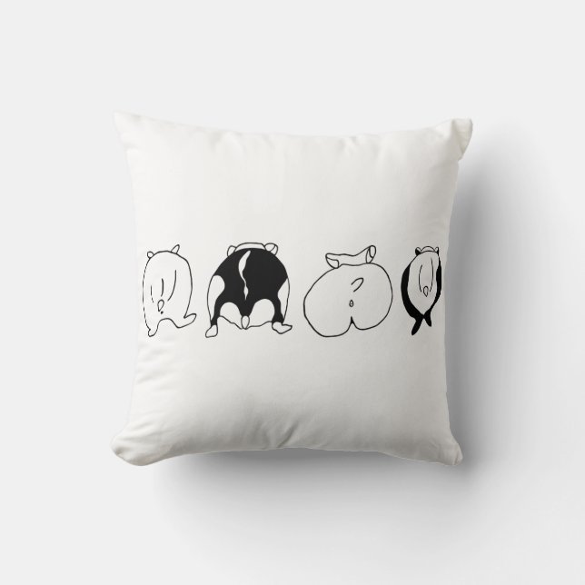 Cojín Decorativo Hamster Butts (Anverso)