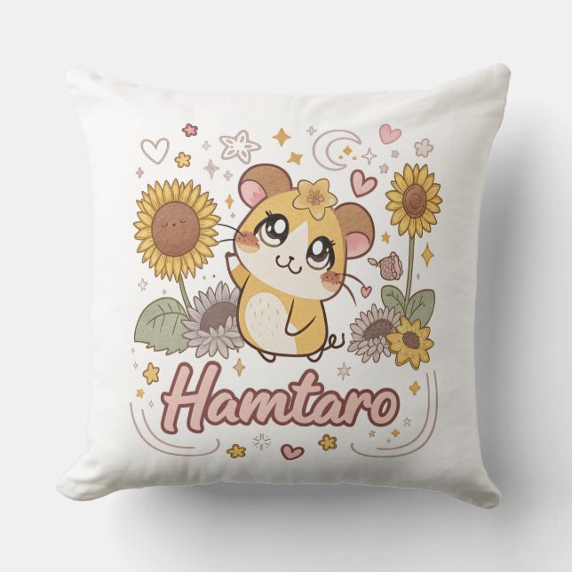 Cojín Decorativo Hamtaro - El querido personaje Personalizado (Anverso)