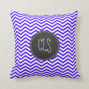 Cojín Decorativo Han Purple Chevron Stripes; Chalkboard