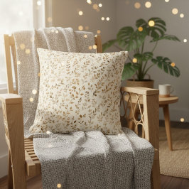 Cojín Decorativo Hand Drawn Boho Leaf Pattern