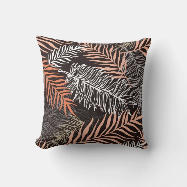 Cojín Decorativo Hand drawn doodle palm leaves pattern (Anverso)