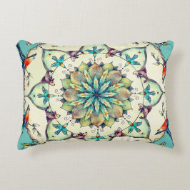 Cojín Decorativo Hand Drawn Kingfisher Mandala