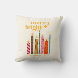 Cojín Decorativo Hand-Illustrated Merry + Bright Christmas Cushion