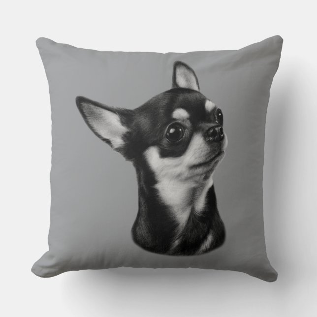 Cojín Decorativo Hand-painted Chihuahua (Anverso)