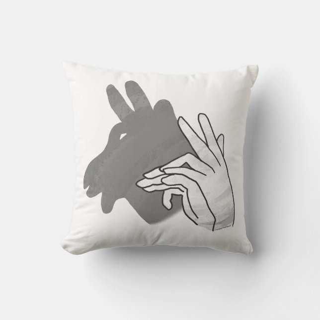 Cojín Decorativo Hand Silhouette Billy Goat Gray (Anverso)