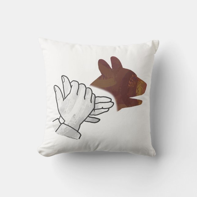 Cojín Decorativo Hand Silhouette Dog Brown (Anverso)