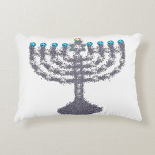Cojín Decorativo Hanukkah glam menorah hanukkiah