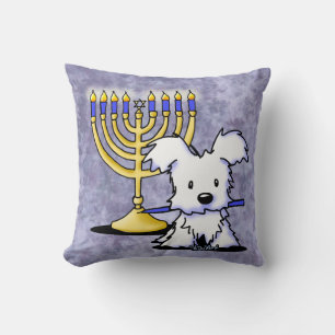Cojín Decorativo Hanukkah Menorah Westie