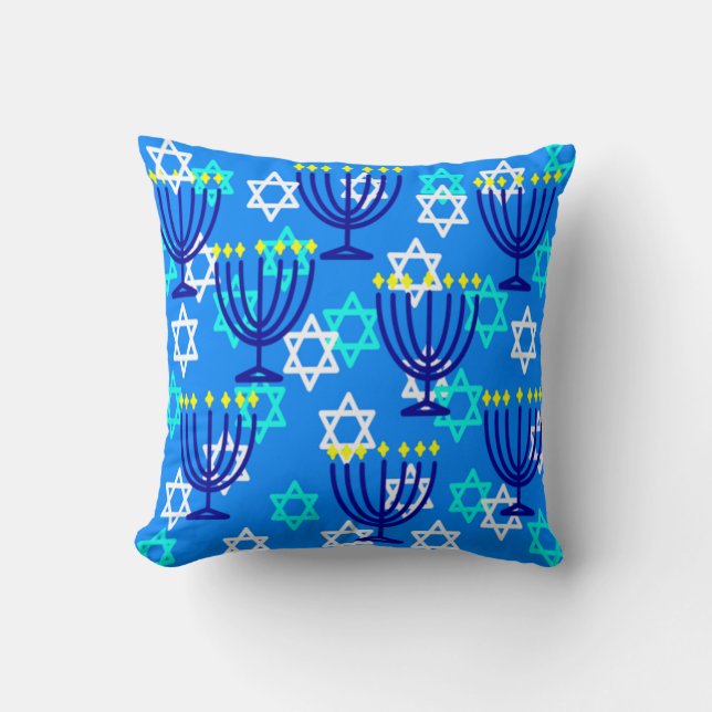 Cojín Decorativo Hanukkah Menorahs (Anverso)