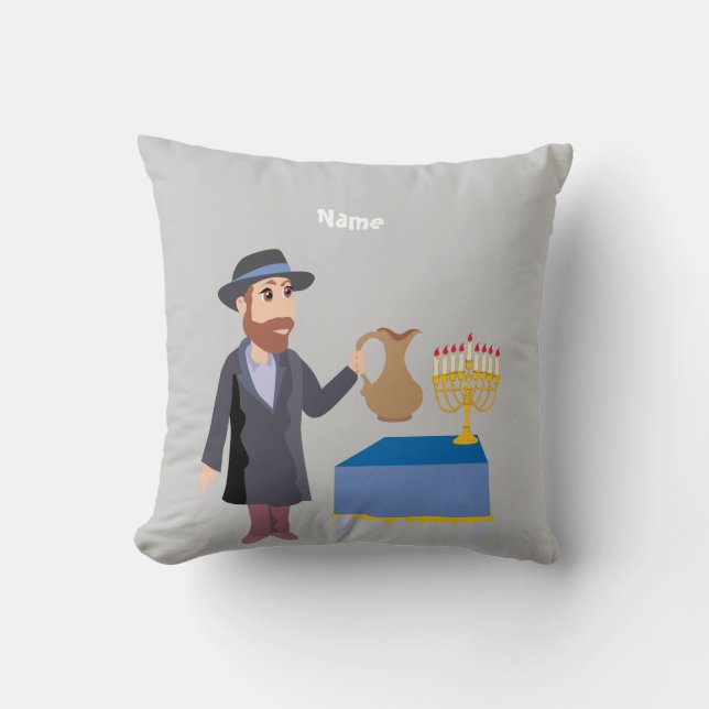 Cojín Decorativo Hanukkah personalizado (Anverso)