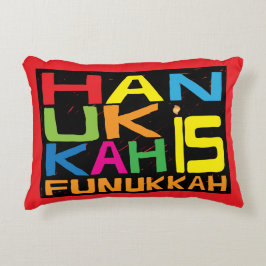 Cojín Decorativo Hanukkah Pillow "Hanukkah es Funukkah"
