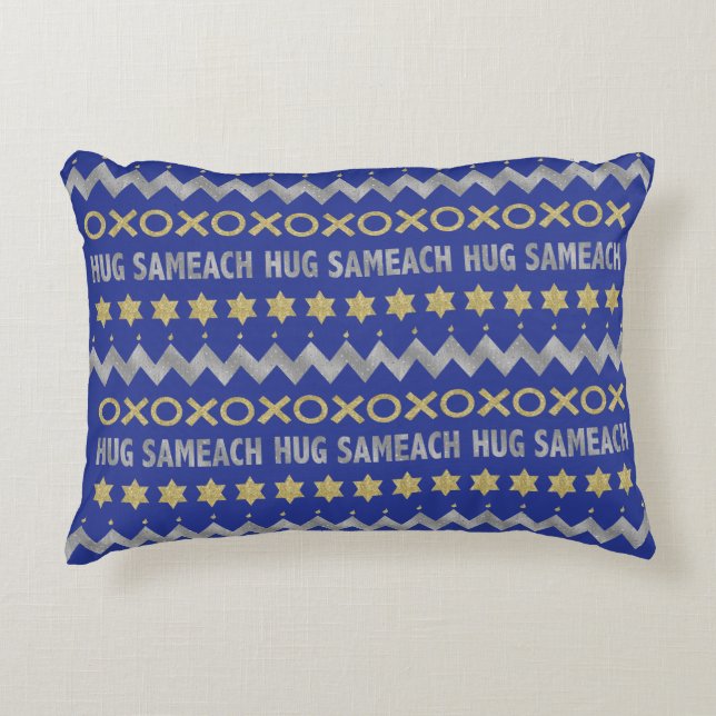 Cojín Decorativo Hanukkah Pillow Personaliza el "abrazo a los samea (Anverso)