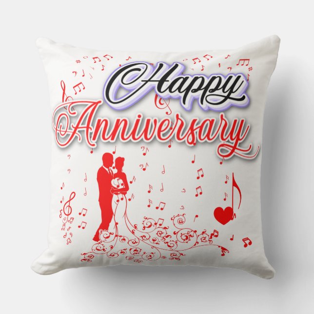 Cojín Decorativo Happy Anniversary (Anverso)