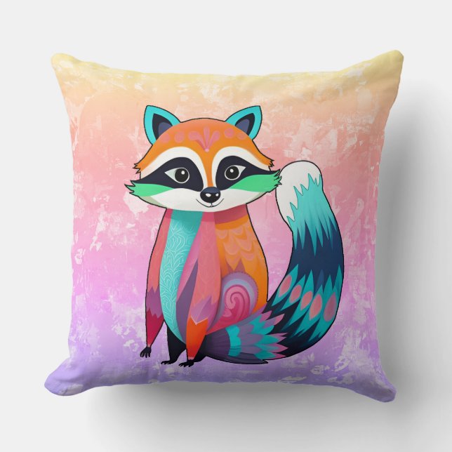 Cojín Decorativo Happy Baby Raccoon (Anverso)