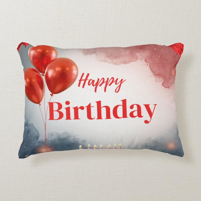 Cojín Decorativo Happy Birthday Celebration Pillow (Anverso)