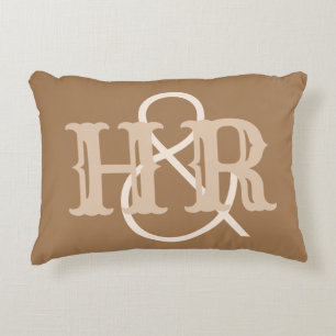 Cojín Decorativo Happy Couple Initials on an Accent Pillow