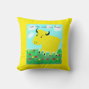 Cojín Decorativo Happy Cow Vegan