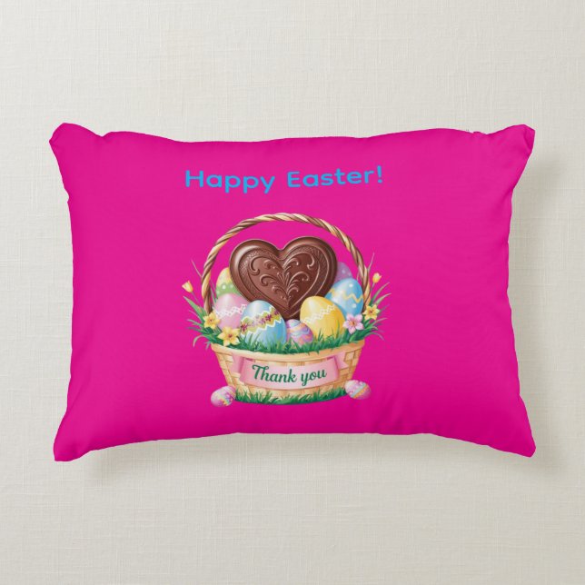 Cojín Decorativo Happy Easter! Thank you! Pillow (Anverso)