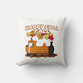 Cojín Decorativo Happy Fall Y'All Steam Train Pumpkin Railroad