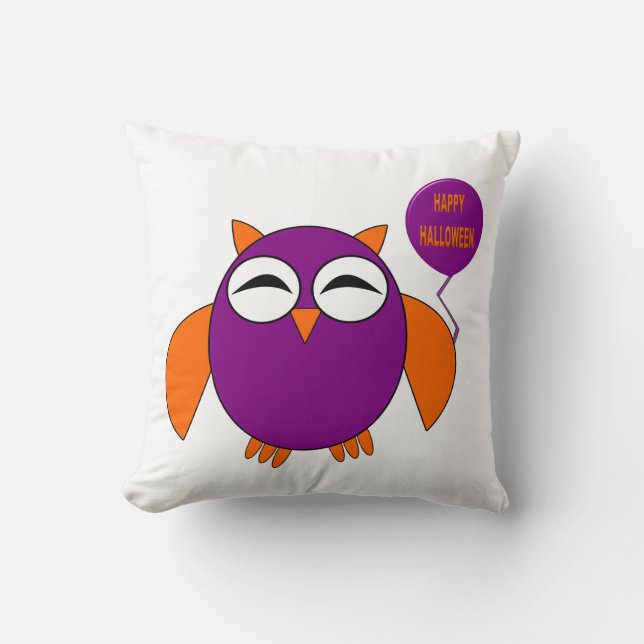 Cojín Decorativo Happy Halloween Fiesta Owl Pillow (Anverso)