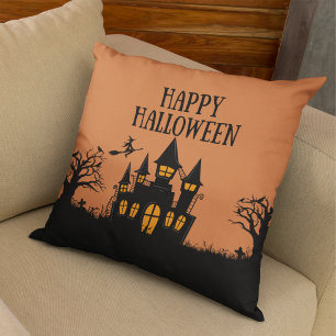 Cojín Decorativo Happy Halloween Haunted House Fun Decoration