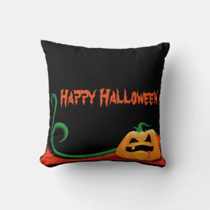Cojín Decorativo Happy Halloween Pumpkin Black