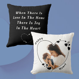 Cojín Decorativo Happy Hearts Custom Photo Pillow