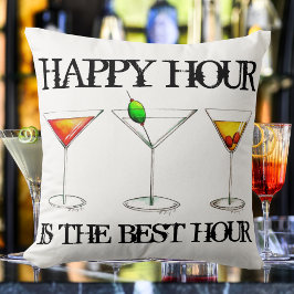 Cojín Decorativo Happy Hour es el mejor cóctel mixto de bebidas