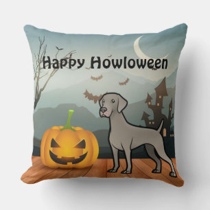 Cojín Decorativo Happy Howloween Weimaraner