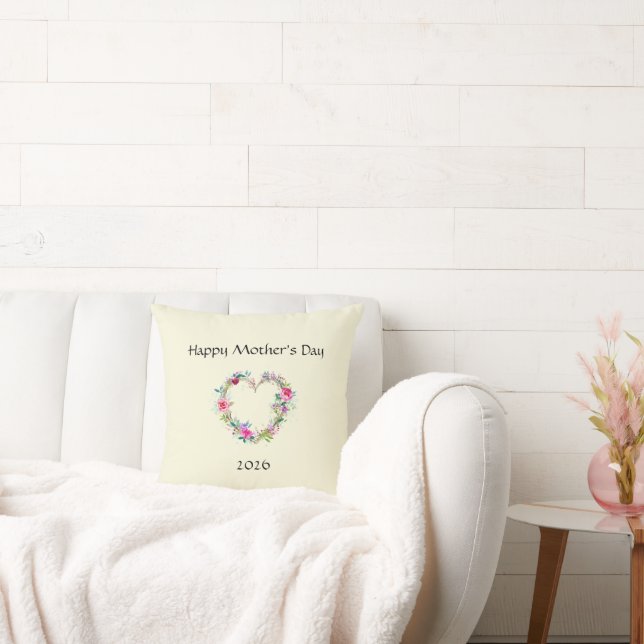 Cojín Decorativo Happy Mother's day Throw Pillow (Sofá)