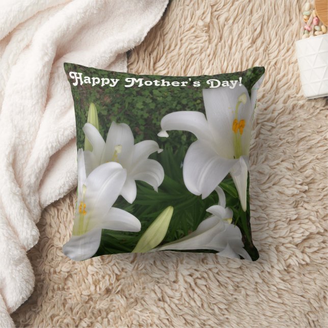 Cojín Decorativo Happy Mother's Day! White Lily –  (Manta)